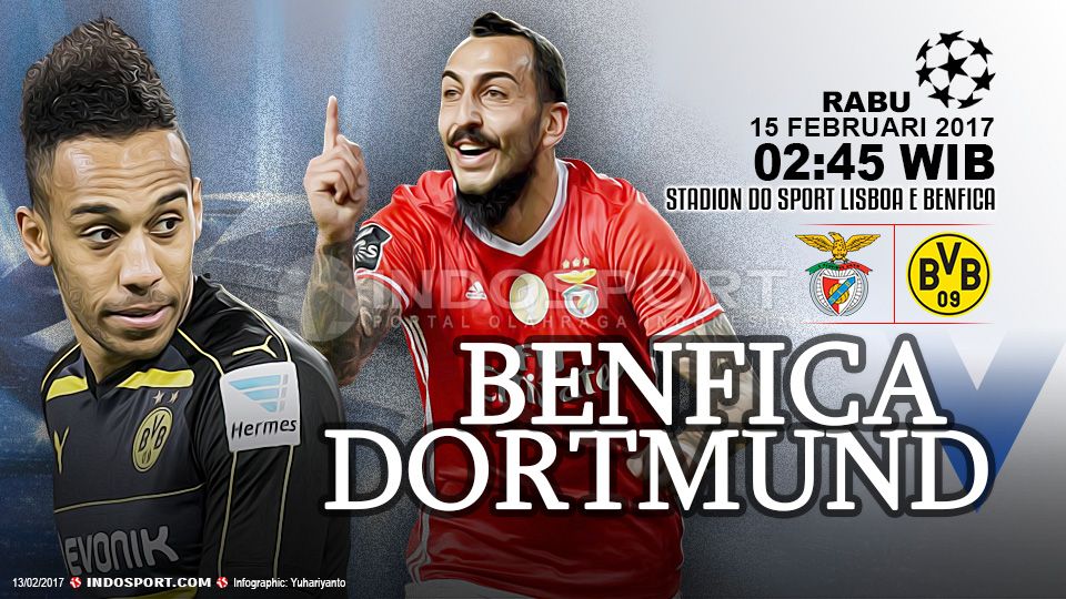 Benfica vs Borussia Dortmund. Copyright: © Indosport/Getty Images